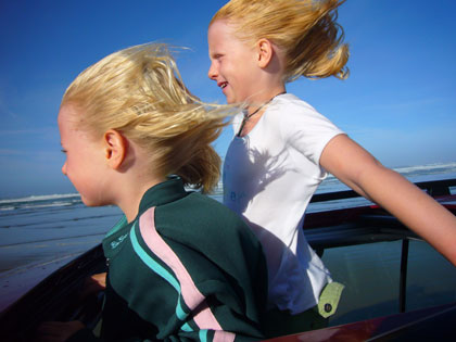 Long drives with the girls is usually a pretty arduous affair - this drive up 90 mile beach was an obvious exception! A great way to travel - no other vehicles, no traffic lights, a 100km/h speed limit the whole way coupled with great views. The girls enjoyed poking their heads through the sun roof to catch the breeze.