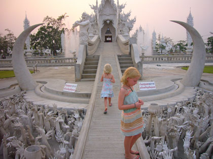 Beautiful Buddhist temple (under construction) in Chiang Rai.