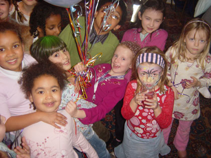 Ella 9th Birthday and leaving party - surrounded by all her friends.