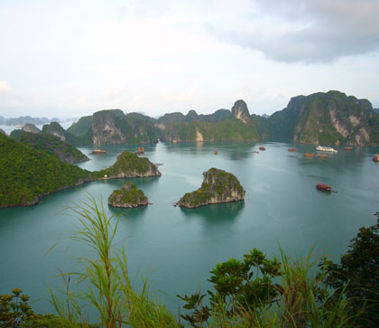 There are about 3000 islands in Halong Bay. It was well worth the walk up this one.
