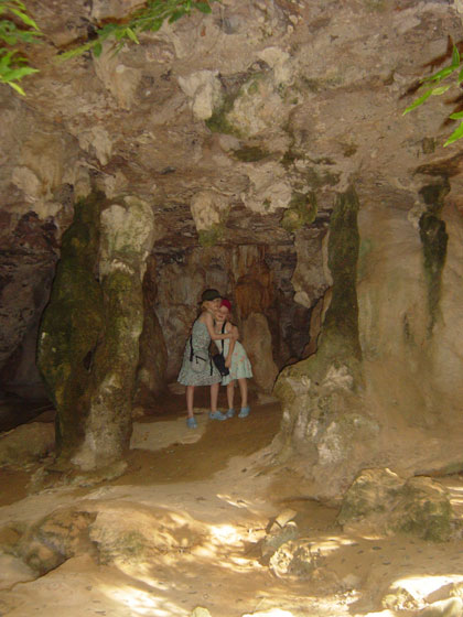 Gorgeous caves on the way to Ao Phra Nang Beach.  Not sure how to explain to Ella & Florence the number of red tipped wooden phalluses stacked at the entrance to Princess Cave (Tham Phra Nang). Phra Nang, it is believed by local fisherfolk, controls the fertility of the sea!