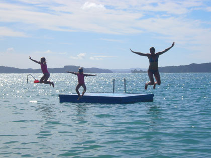 Swimming at our local beach,  Tepaka Point,  while staying at the Barclays.  Gorgeous.