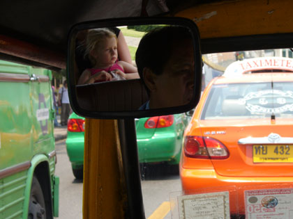 Our girls favourite mode of transport.  A tuk tuk does not feel 100% safe in the feisty Bangkok traffic but then neither do the taxis or busses.