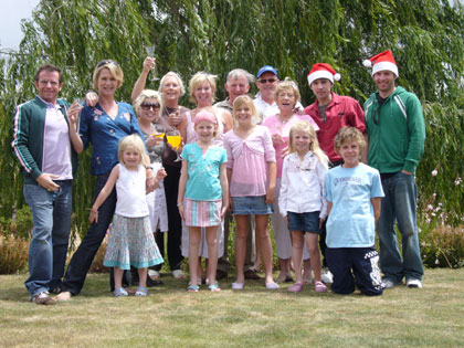 The whole family at Wendy and Andrew's